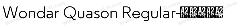 Wondar Quason Regular字体转换